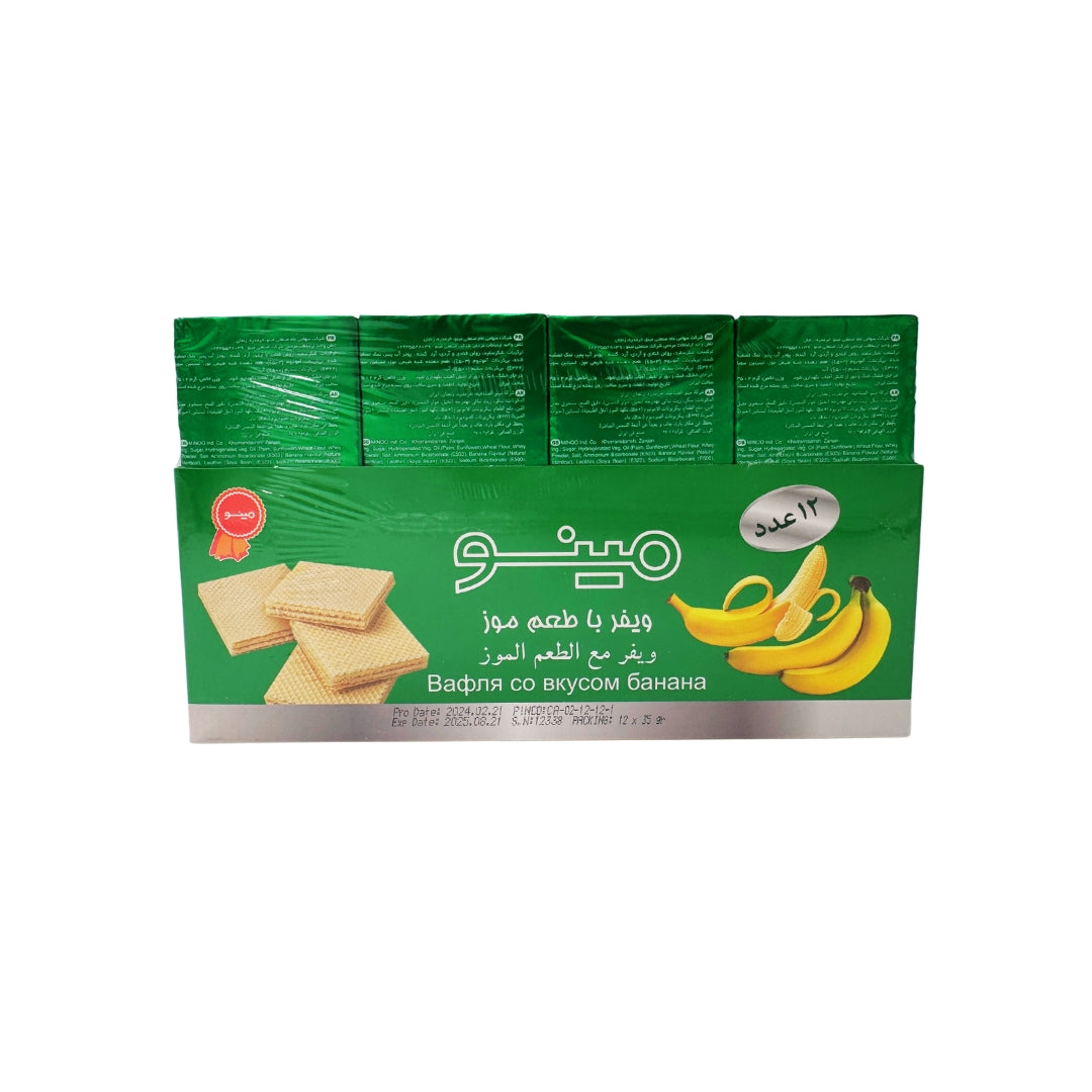 Minoo | Wafer with Banana Flavour 12 PSC (35 gr)