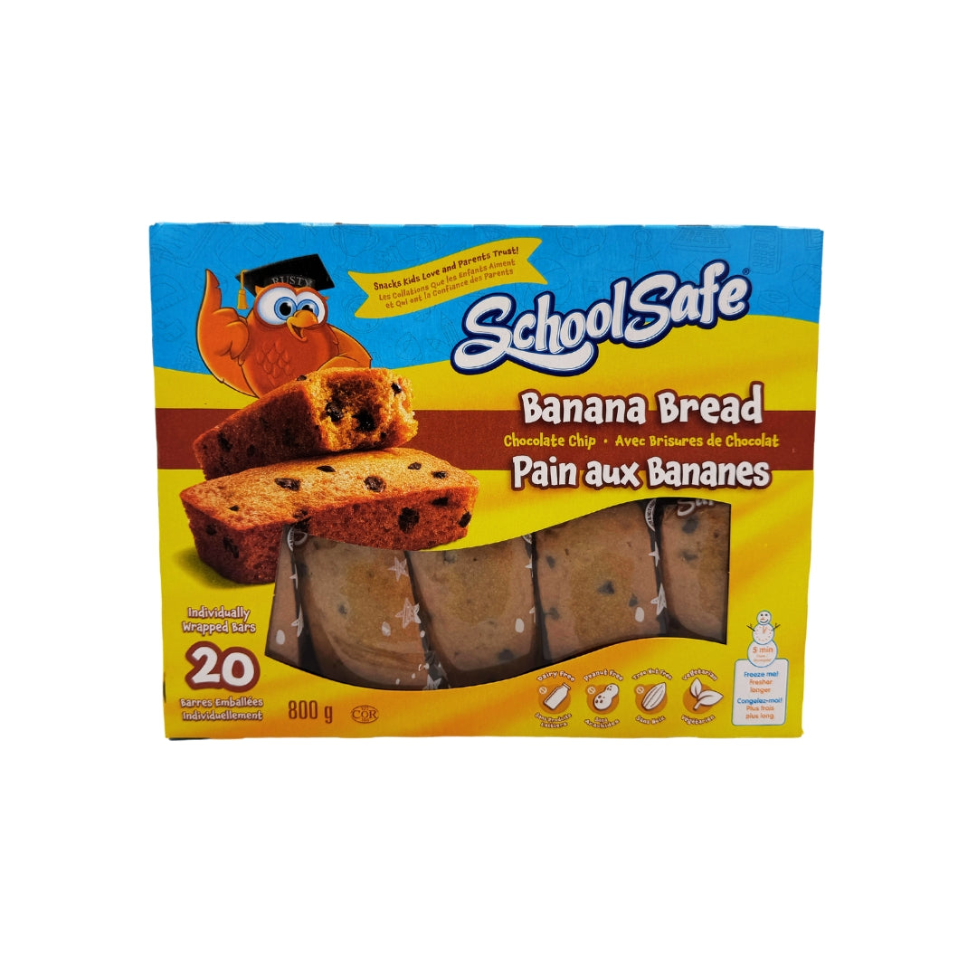 School Safe | Banana Chocolate Chip Muffin Bars (20 × 40 g)