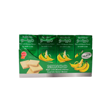 Minoo | Wafer with Banana Flavour 12 PSC (35 gr)